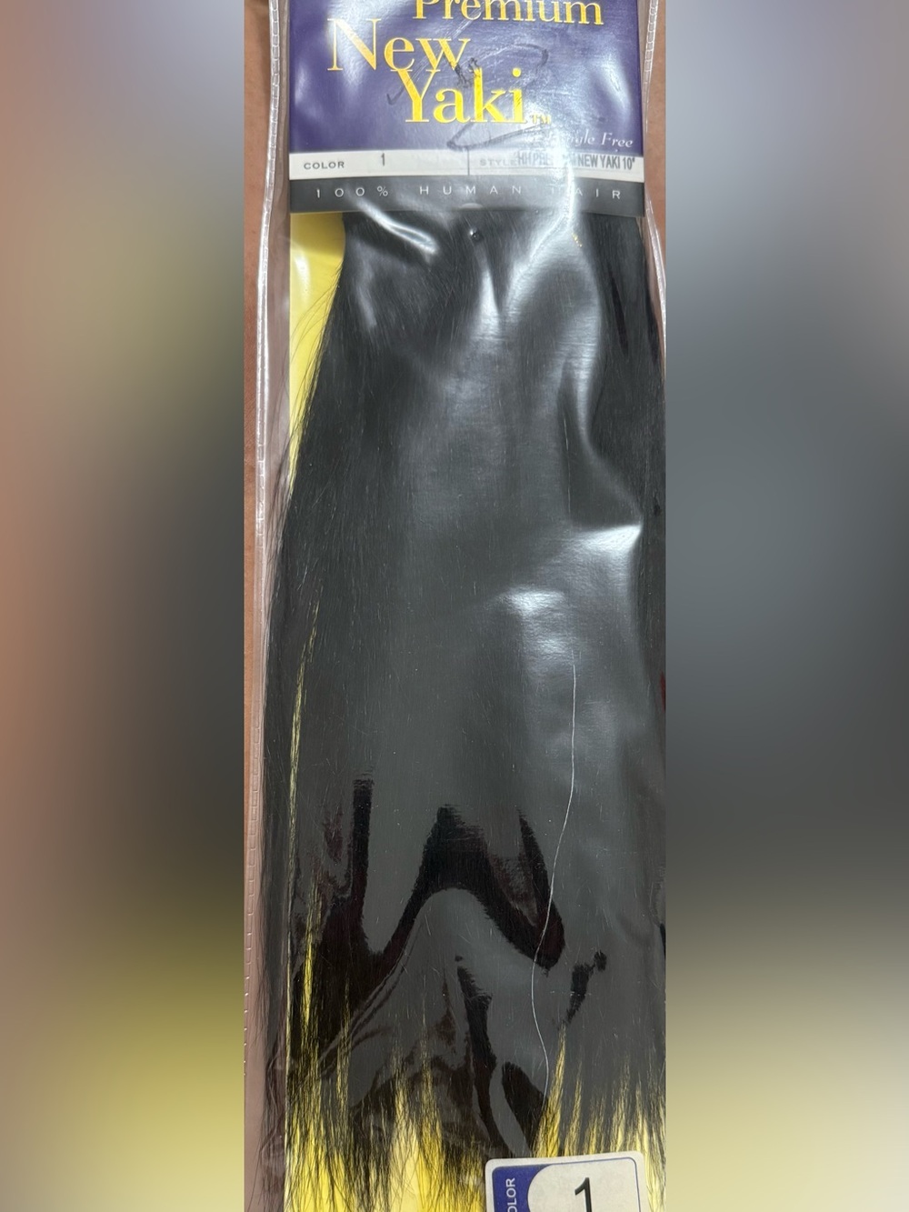 Premium New Yaki Straight Human Hair Weave - Black